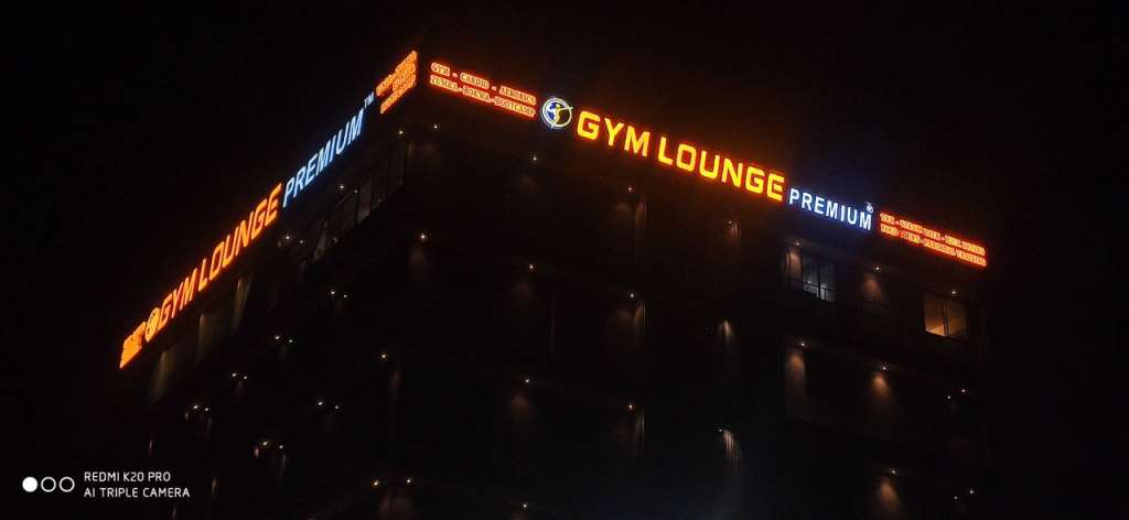 Gym Lounge LED Sign Board